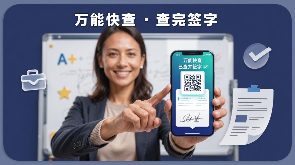 万能快查签字功能怎么用？教师发成绩/工资条后如何确认已查、避免扯皮
