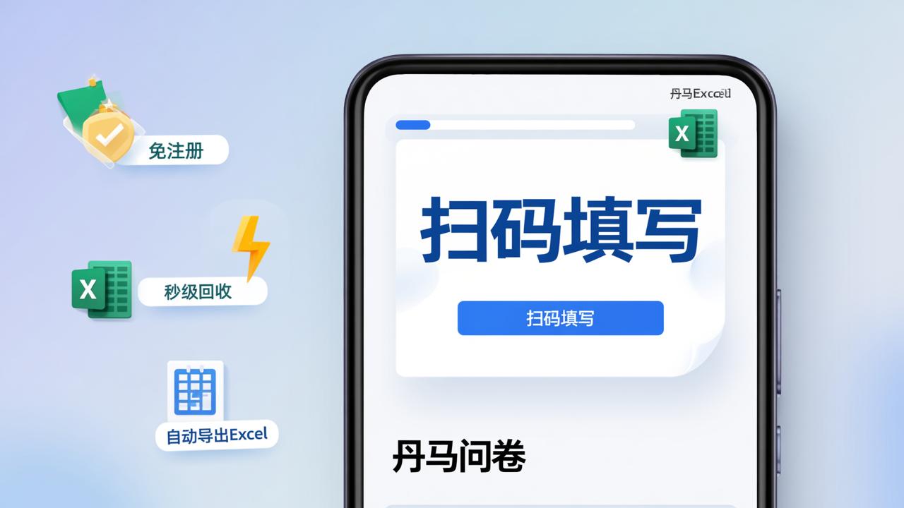 微信扫码填问卷怎么回收快？丹马问卷小程序自动统计+导出Excel实操教程