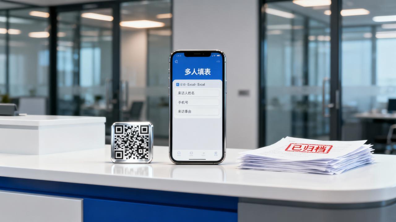 访客登记怎么收集信息？扫码填表+自动汇总+Excel导出实操教程