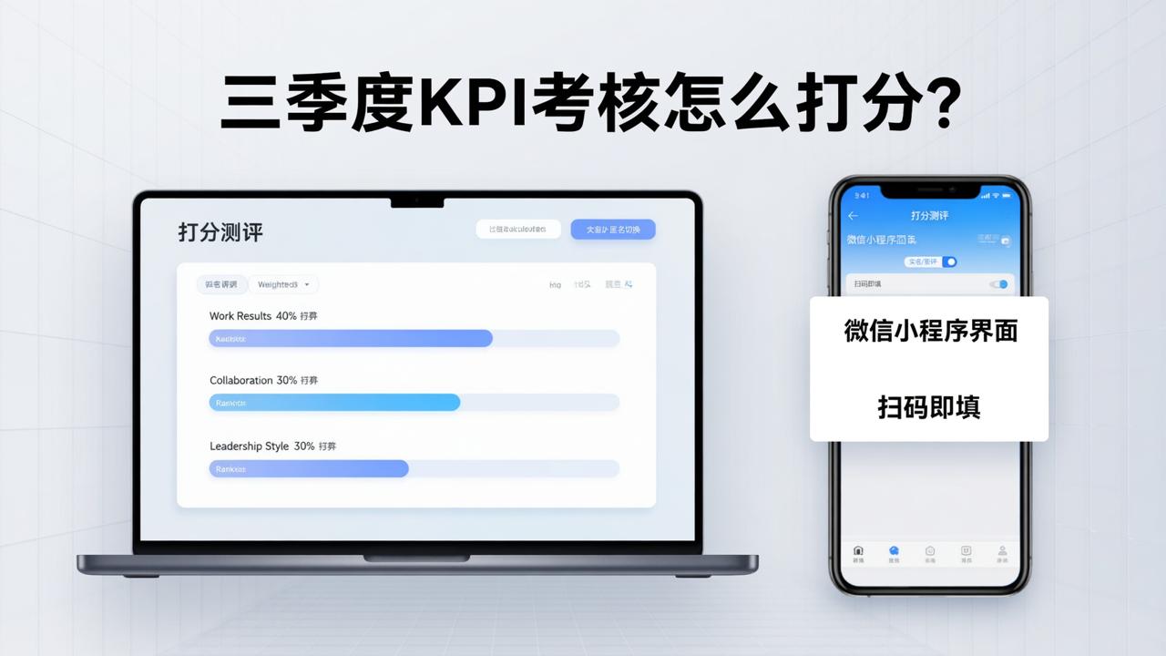 三季度KPI考核怎么打分？多维度加权自动汇总、实名匿名可选、扫码即填的微信小程序实操教程