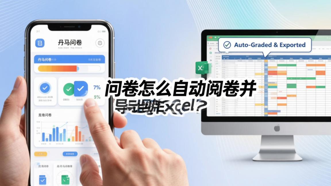 问卷怎么自动阅卷并导出Excel？丹马问卷扫码填写+实时统计操作教程