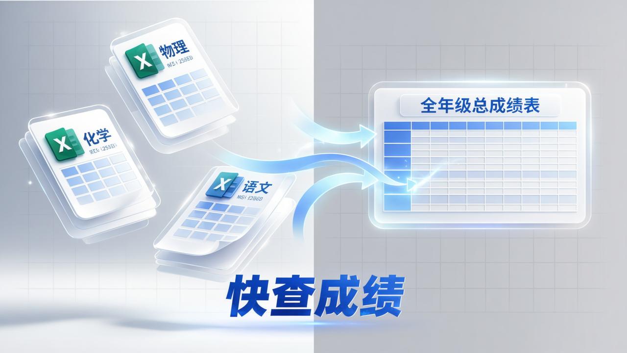 怎样把多个班级成绩单合并成一个总表？快查成绩微信小程序操作教程