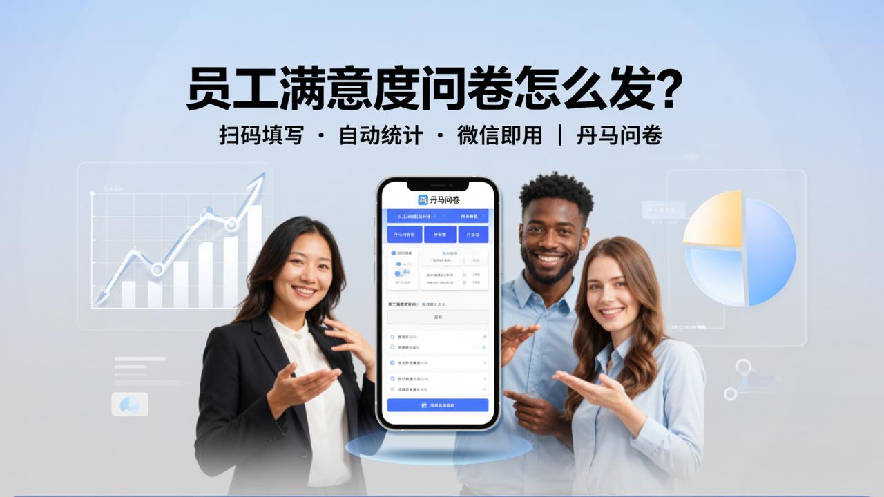 员工满意度问卷怎么发？扫码填写+自动统计的实操步骤（丹马问卷教程）