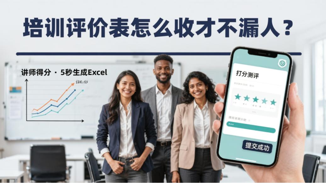 培训评价表怎么收才不漏人？扫码打分自动汇总，讲师得分5秒生成Excel