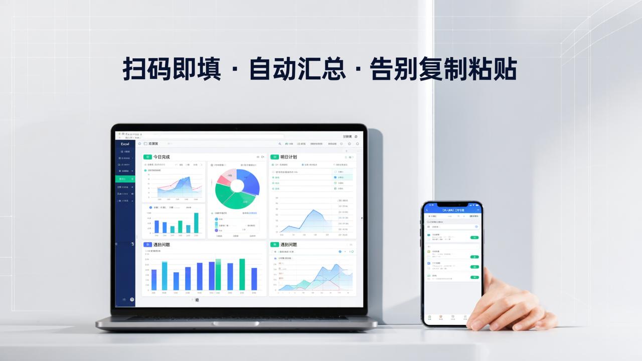 员工工作日报每天发群统计太麻烦？怎么用固定码循环收日报、扫码即填自动汇总Excel