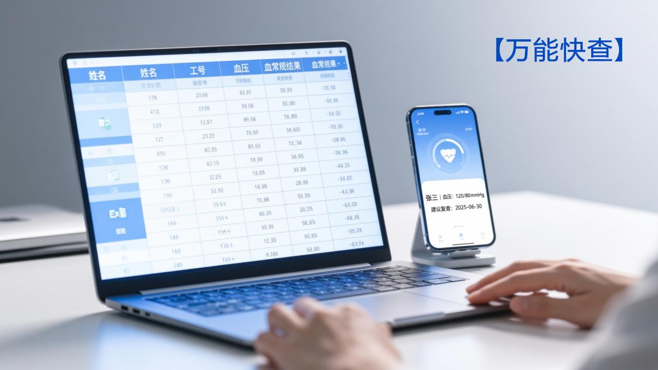怎样用Excel批量发体检报告？万能快查扫码查自己数据操作教程
