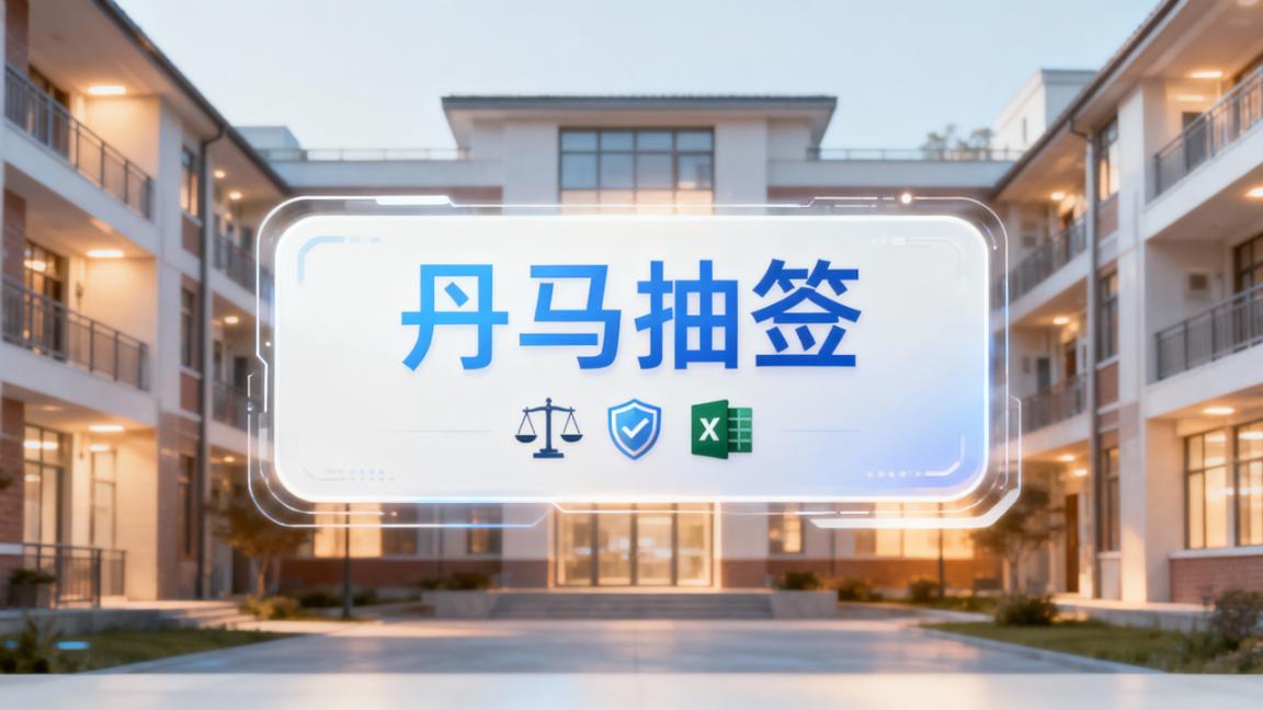 分宿舍怎么分才公平不吵架？丹马抽签扫码随机分配，实名留痕可导出Excel