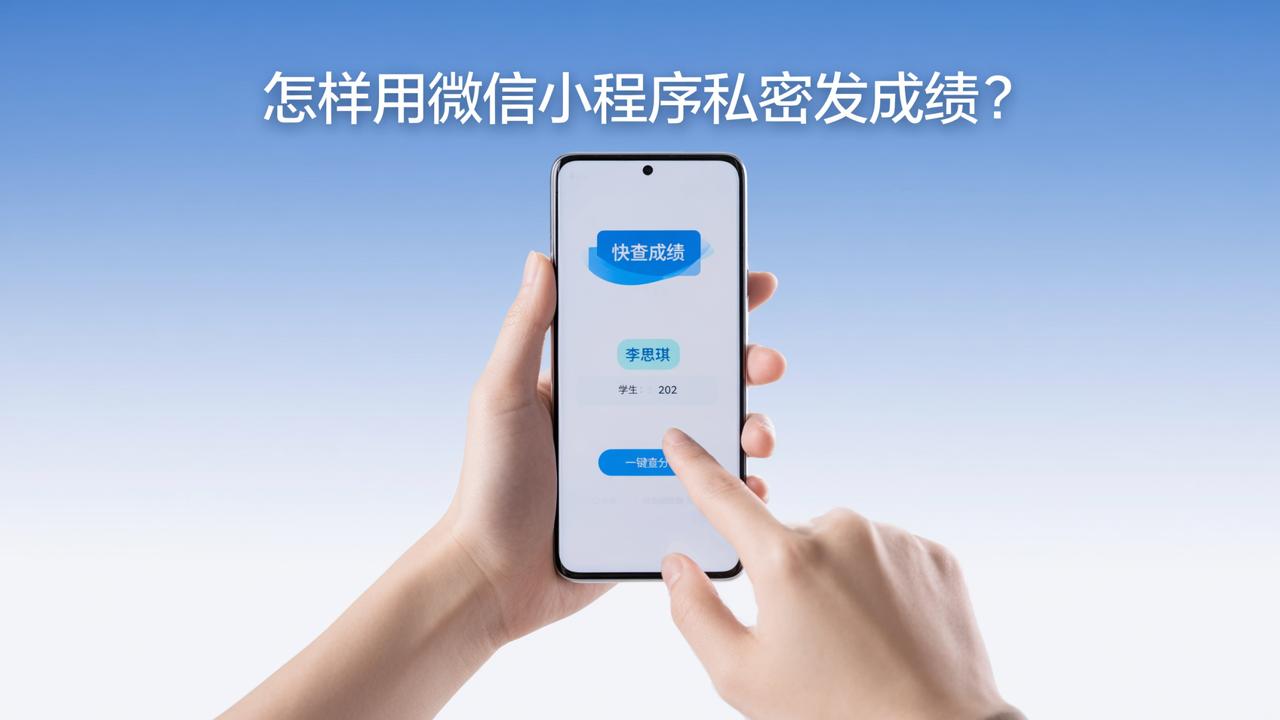 怎样用微信小程序私密发成绩？快查成绩扫码查分操作全教程