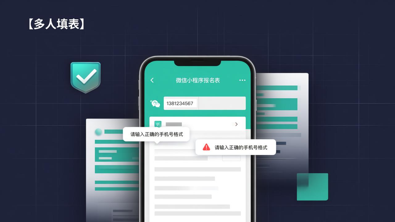为什么别人收报名表又快又整齐？多人填表微信小程序怎么自动校验电话邮箱格式