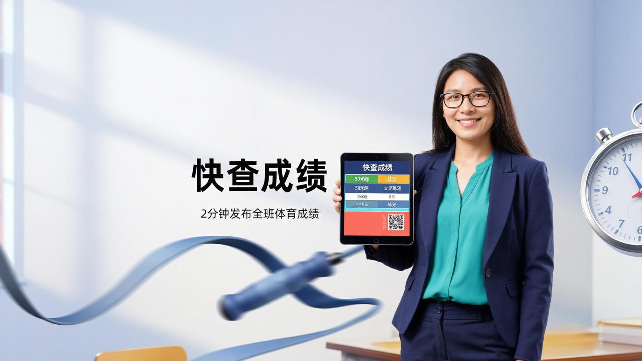 体育成绩怎么查？用【快查成绩】2分钟发布全班成绩，支持批量导入、二维码分享和小数位设置
