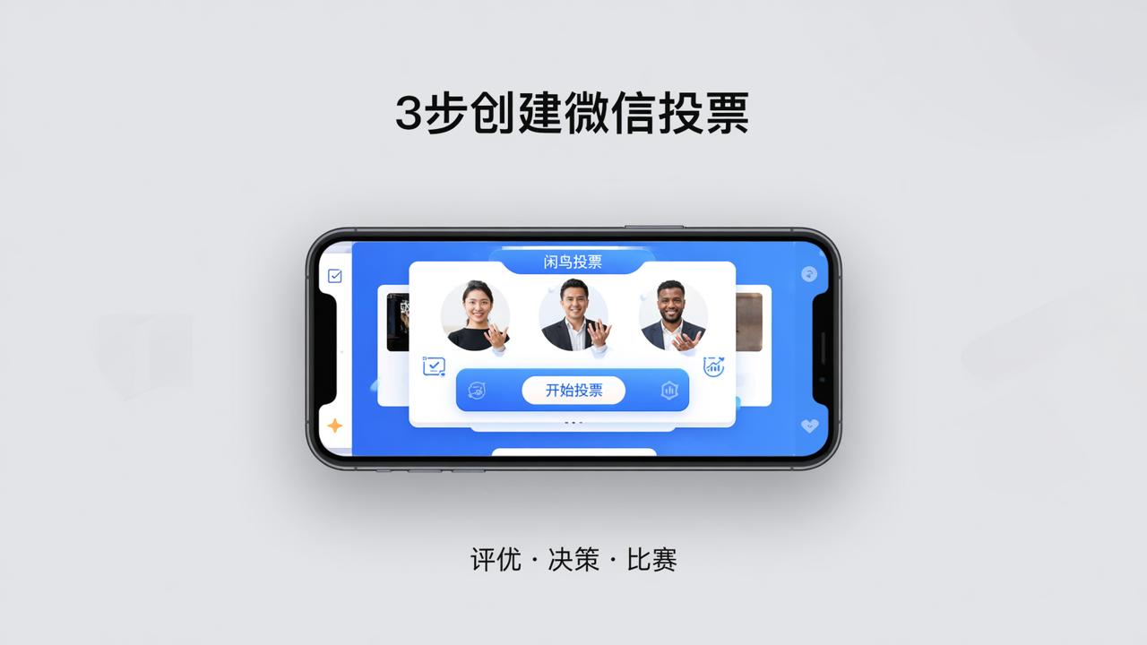 微信投票活动怎么发起？闲鸟投票3步创建教程（含评优/民主决策/作品比赛实操细节）