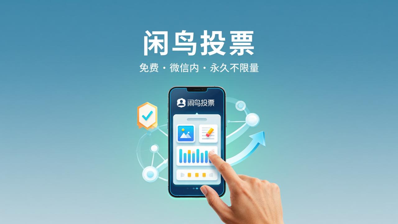 免费微信投票小程序怎么用？闲鸟投票支持图片视频比赛、民主评议和考核评价