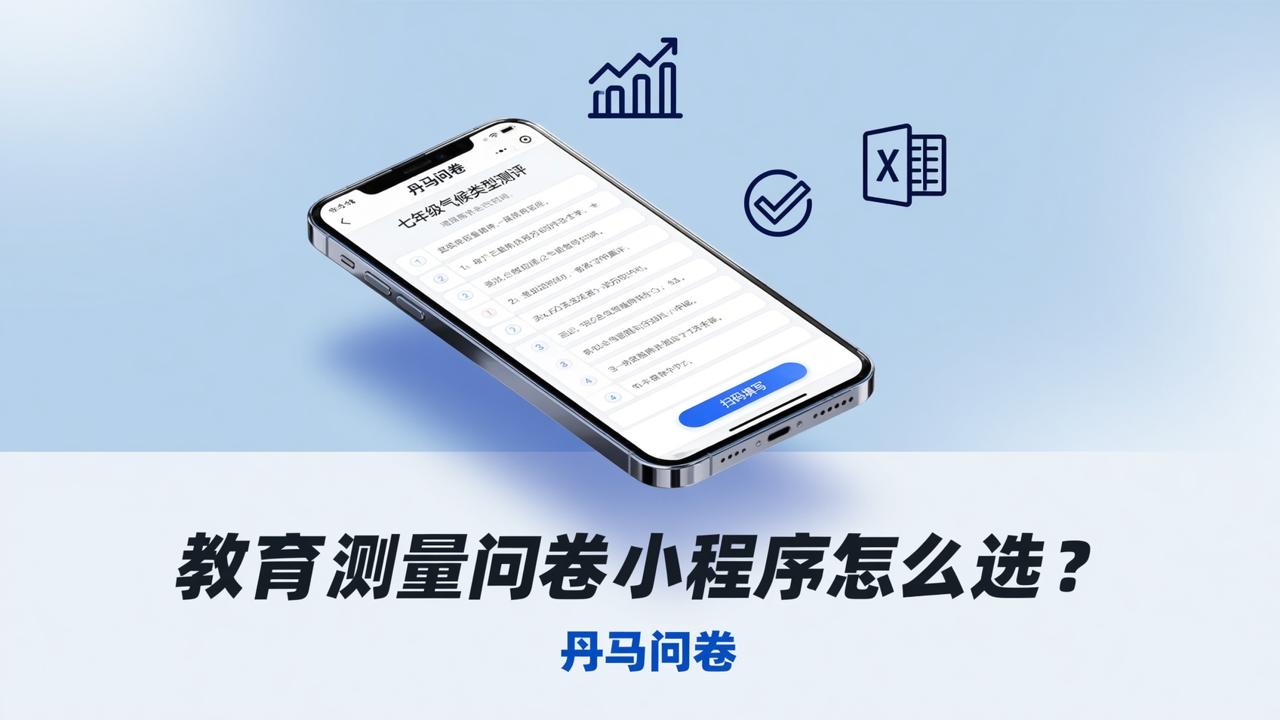 教育测量问卷小程序怎么选？丹马问卷扫码填教育测评题、自动算分导出Excel实操教程