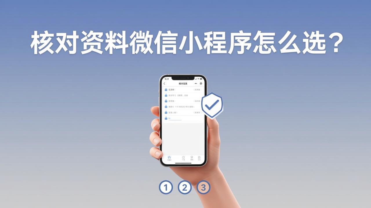 核对资料微信小程序怎么选？3个关键点避开填表翻车（附【核对信息】实操细节）