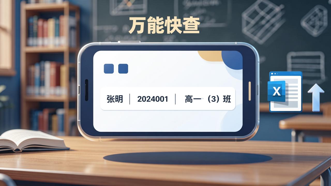 分班结果怎么查？用【万能快查】导入Excel生成查询页，扫码就能看班级安排