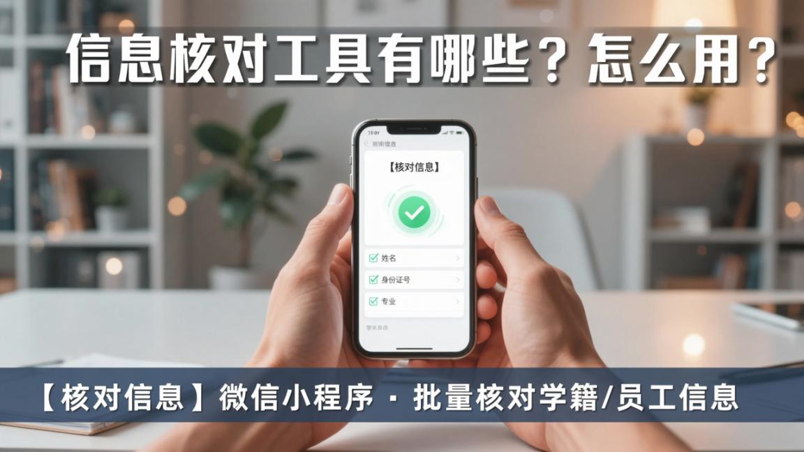 信息核对工具有哪些？怎么用【核对信息】微信小程序批量核对学籍/员工信息