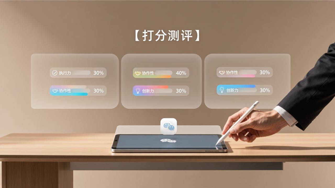 绩效考核打分系统怎么选？【打分测评】微信小程序支持匿名互评、多维度权重计算与实名自评