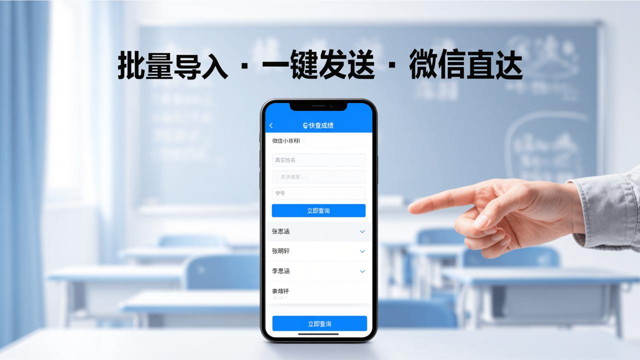 怎样批量导入学生成绩并一键发给家长？快查成绩微信小程序实操教程