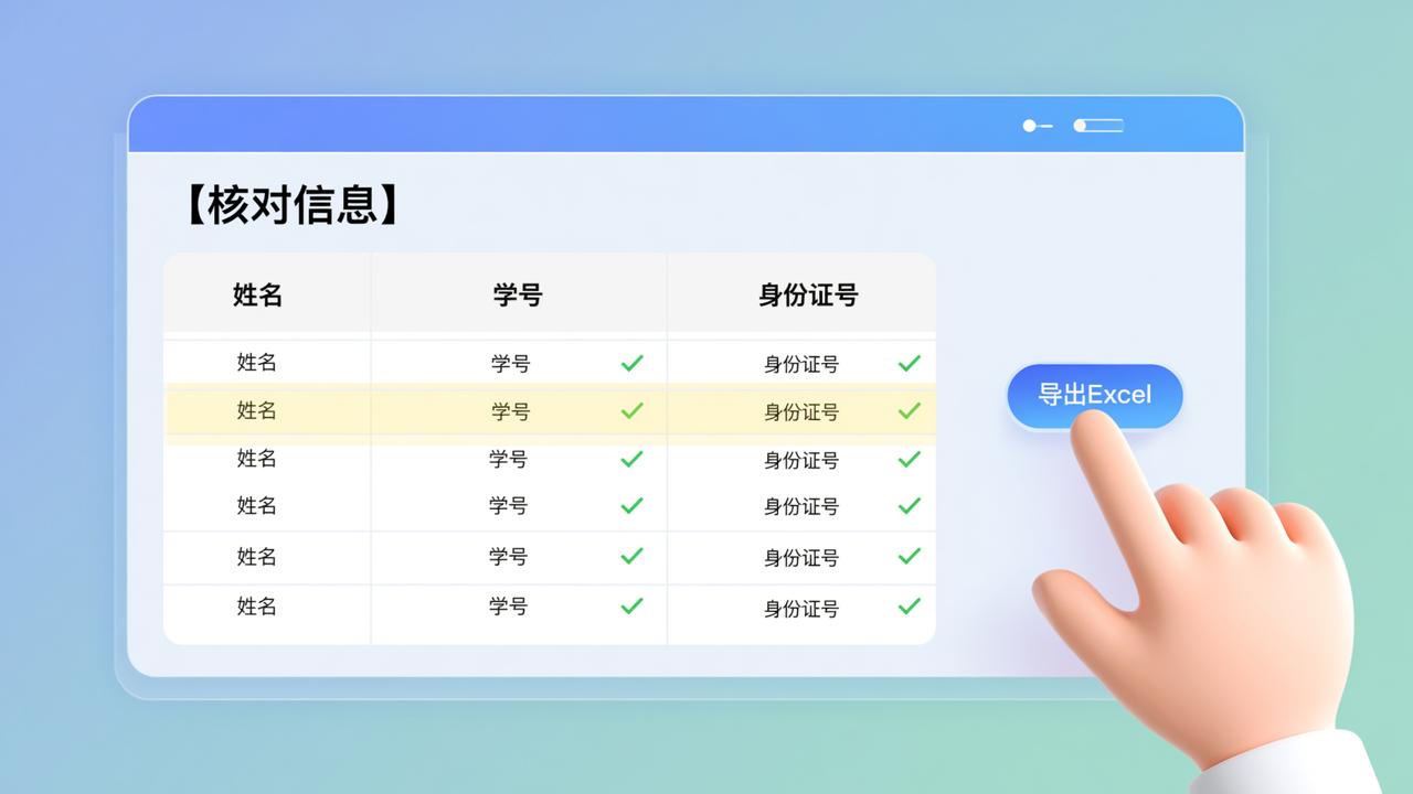 新生学籍核对小程序怎么选？【核对信息】支持补录、改错、导出Excel，操作步骤全说明