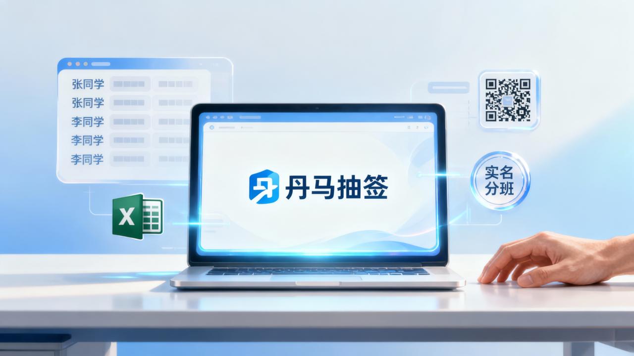 学校分班抽签用什么小程序？丹马抽签怎么设置实名名单、导出Excel、生成二维码