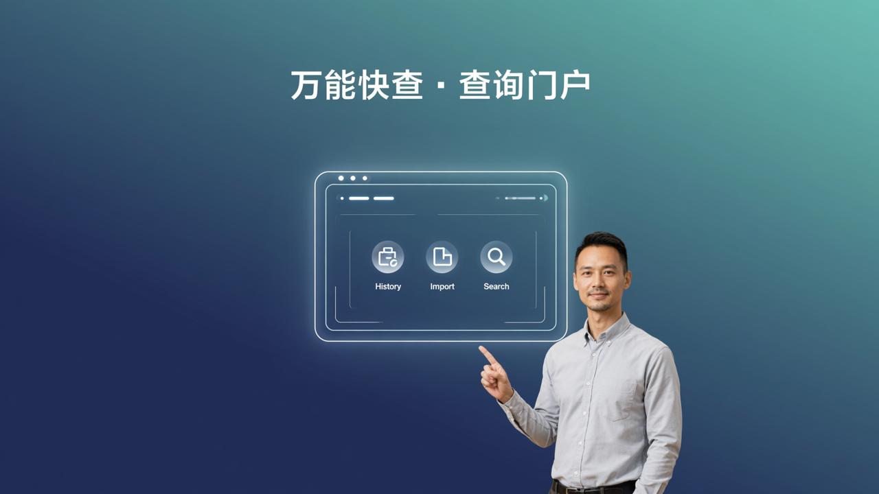 查询结果怎么长期保留？万能快查加入查询门户后扫码随时查，支持增量导入和历史记录管理