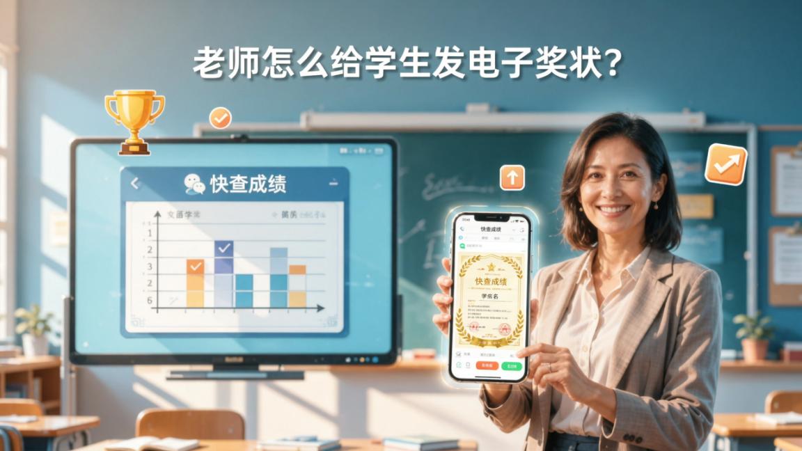 老师怎么给学生发电子奖状？快查成绩微信小程序批量生成在线奖状操作教程