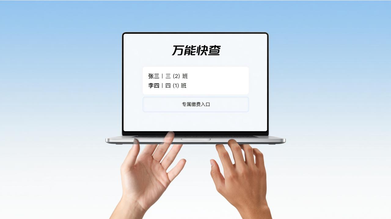 在线查询结果页怎么添加收款码？万能快查支持按班级/学号动态展示专属二维码