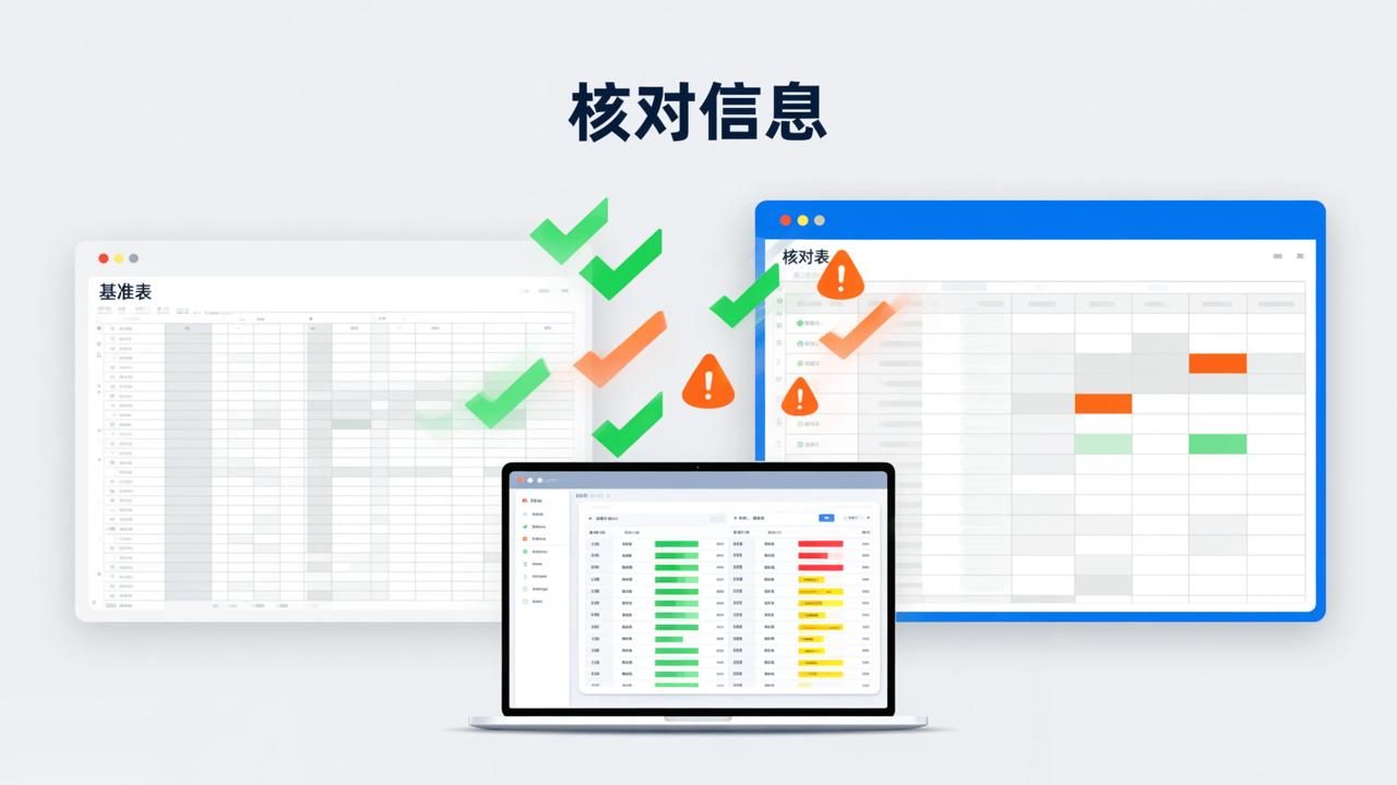批量核对两个Excel表格数据怎么操作？用【核对信息】在线比对差异并导出修改记录