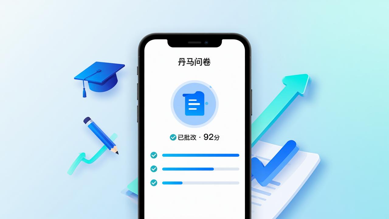 免费自动阅卷小程序怎么选？丹马问卷支持在线考试秒批改、导出成绩单实操教程