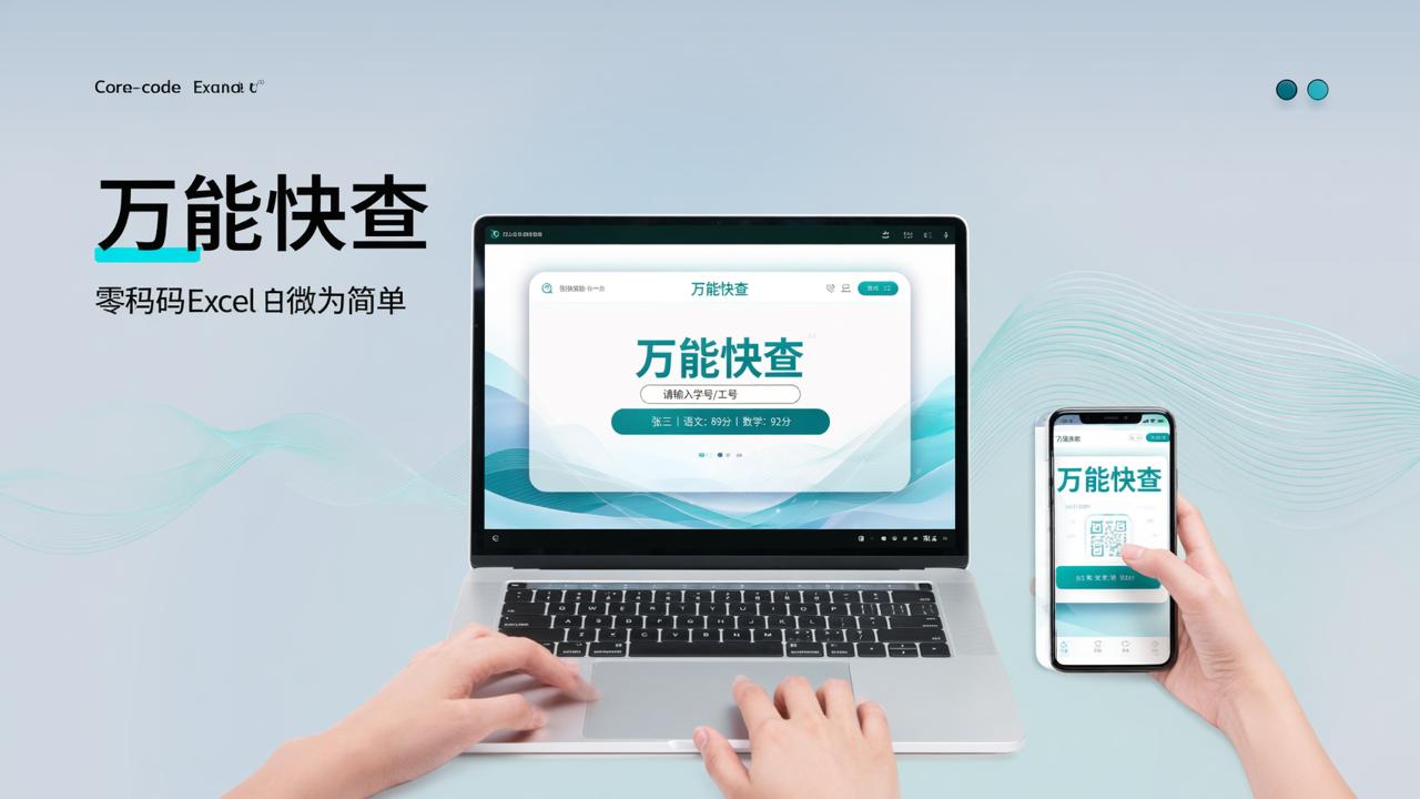 Excel查询系统怎么做？用万能快查一键生成免编程查询页，发成绩/工资条/分班名单超简单
