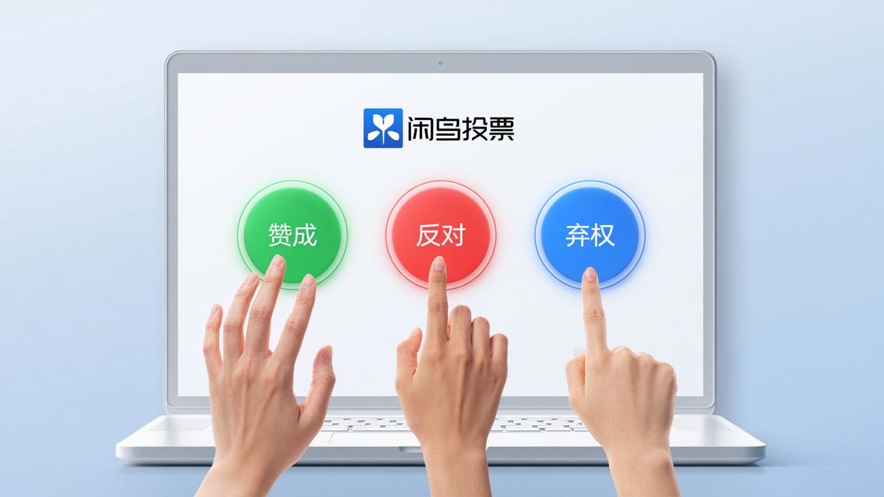 在线民主投票工具怎么选？闲鸟投票支持赞成/反对/弃权三种选项，永久免费用