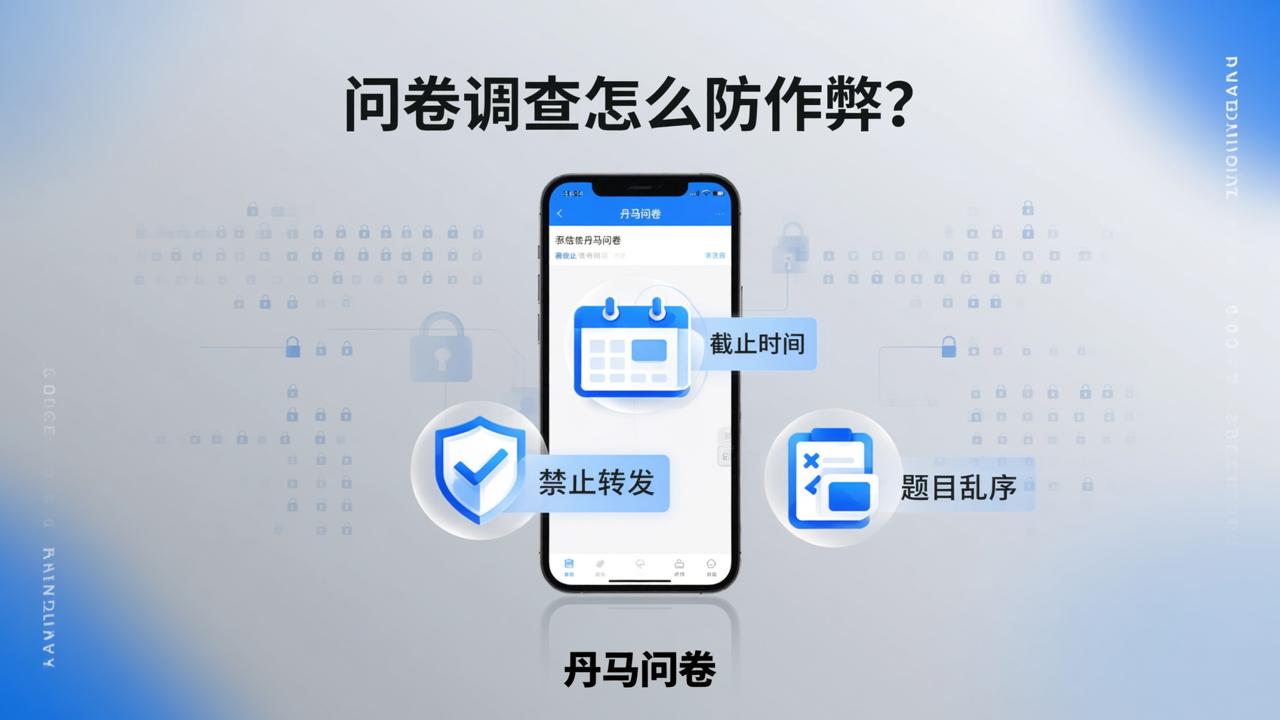 问卷调查怎么防作弊？丹马问卷的截止时间设置、禁止转发和题目乱序实操教程