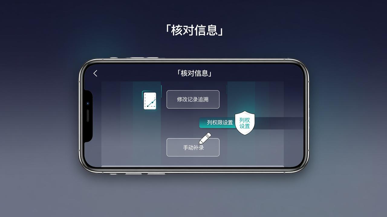 数据核对怎么留痕？微信小程序「核对信息」支持修改记录追溯、列权限设置与手动补录