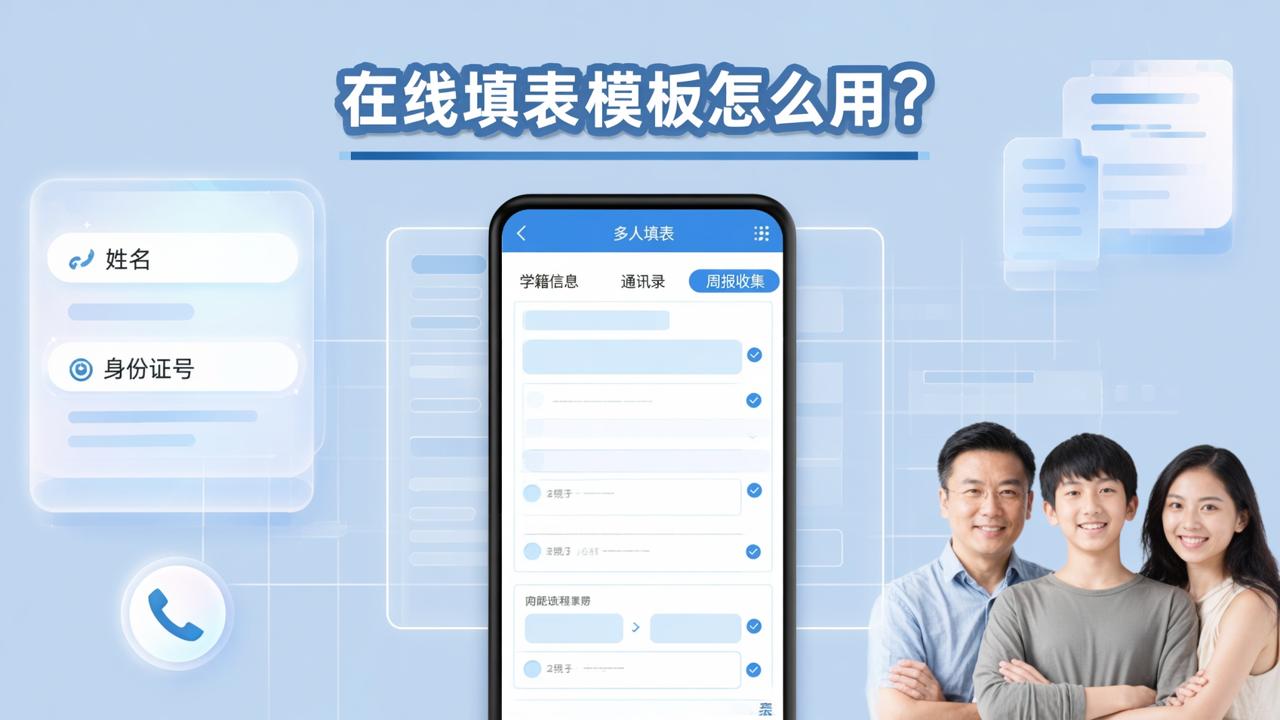 在线填表模板怎么用？多人填表微信小程序学籍信息/通讯录/周报收集实操教程