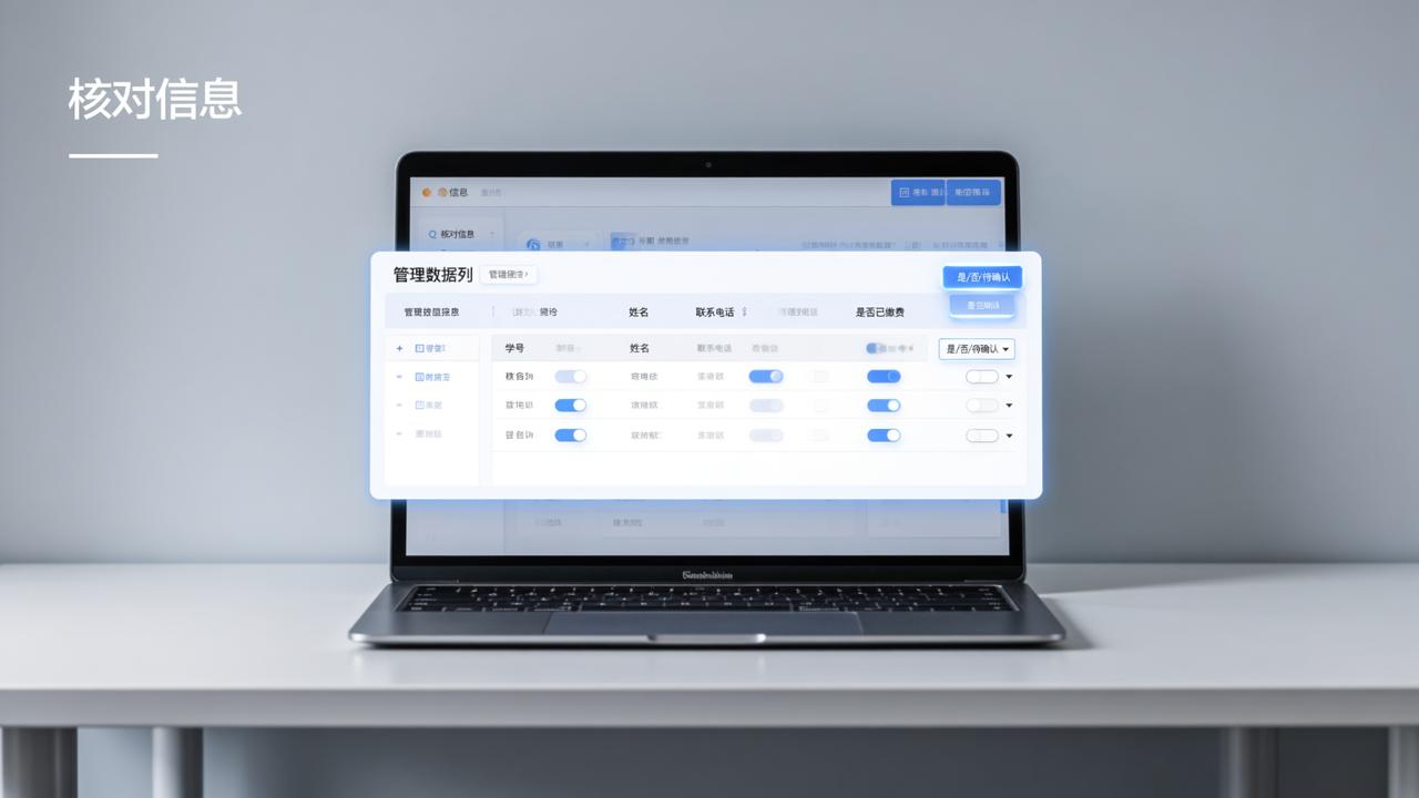 核对信息小程序怎么设置数据列？自定义列名、编辑权限、单选多选选项全教程