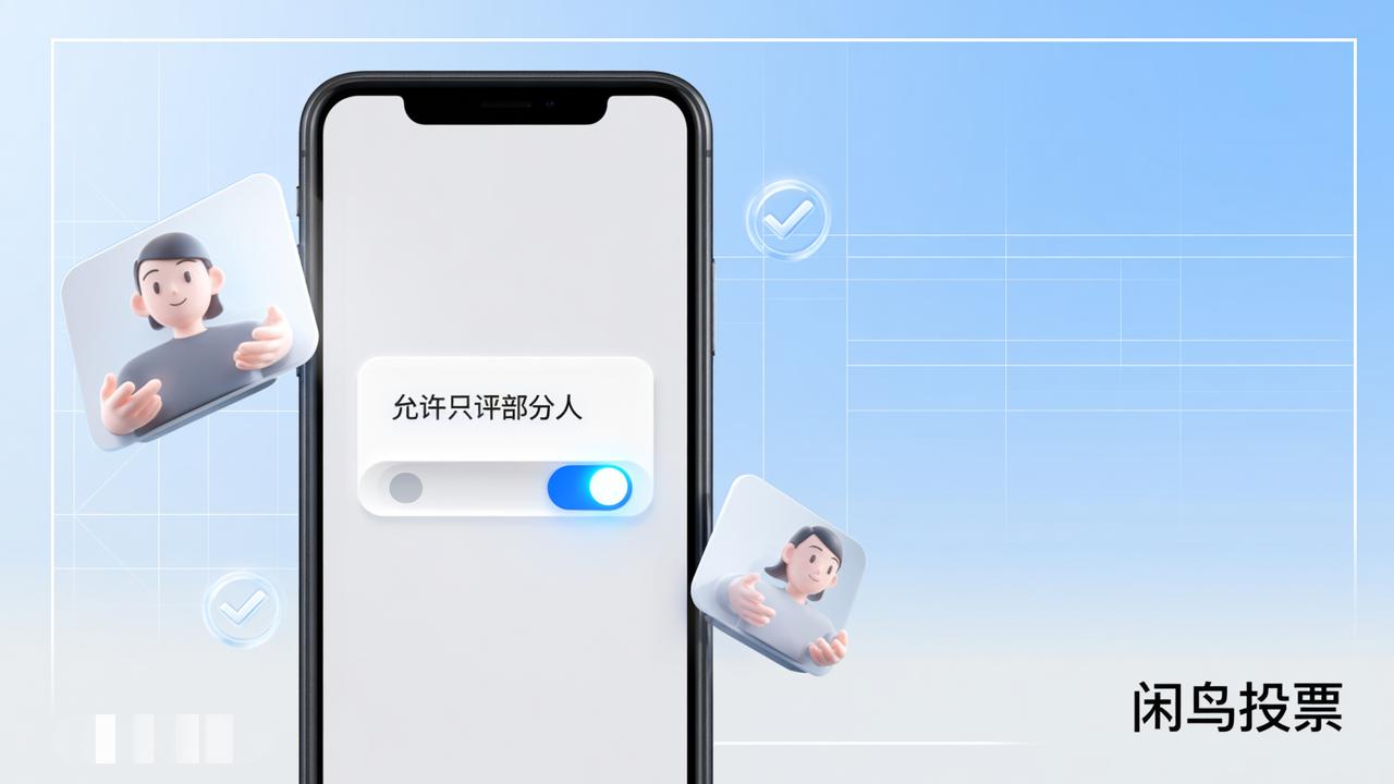 闲鸟投票小程序怎么设置部分评价？允许只评部分人操作步骤详解