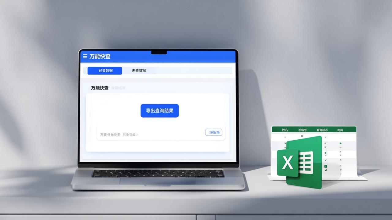 查询结果怎么导出Excel表格？万能快查导出已查/未查数据实操教程