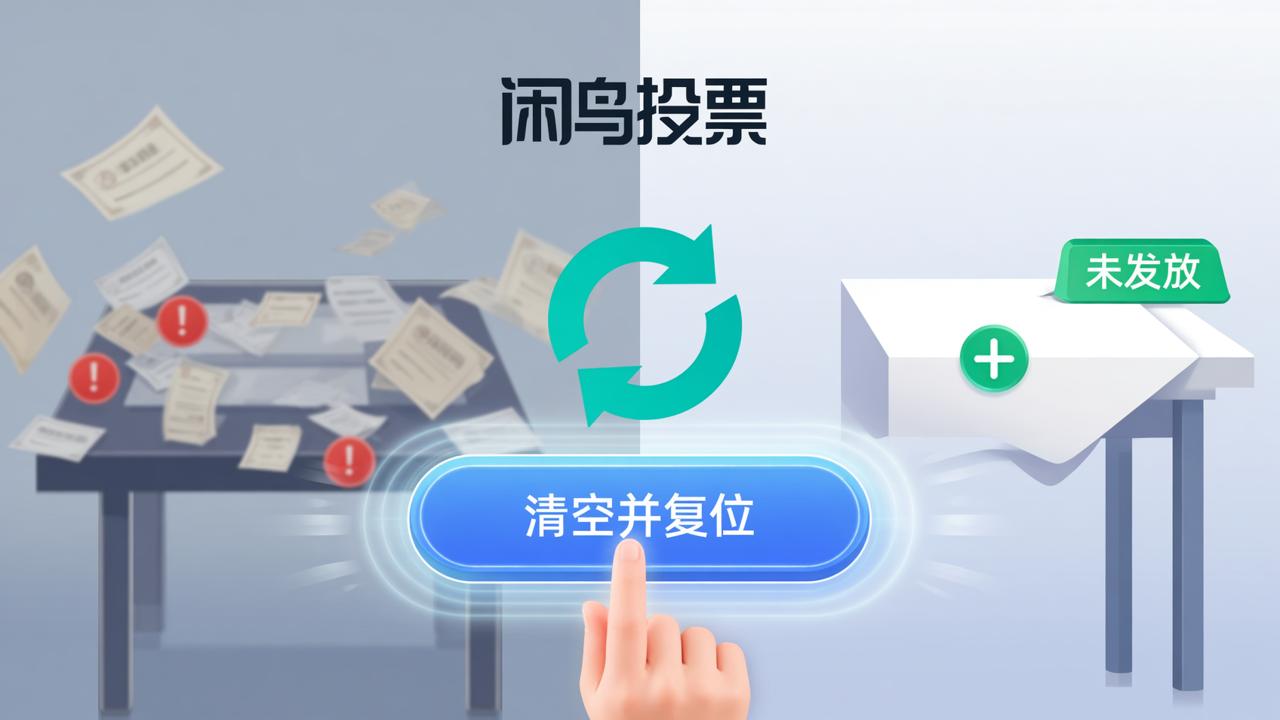 闲鸟投票怎么一键清空数据并重新开始？清空投票表+复位操作详细步骤教程