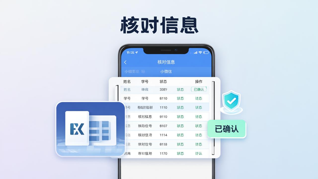核对信息微信小程序怎么用？核对表管理全流程操作指南（含导入导出、补录修改、状态追踪）