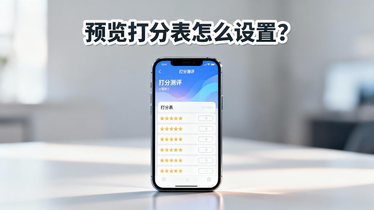 打分测评小程序预览打分表怎么设置？4类打分表详细操作教程