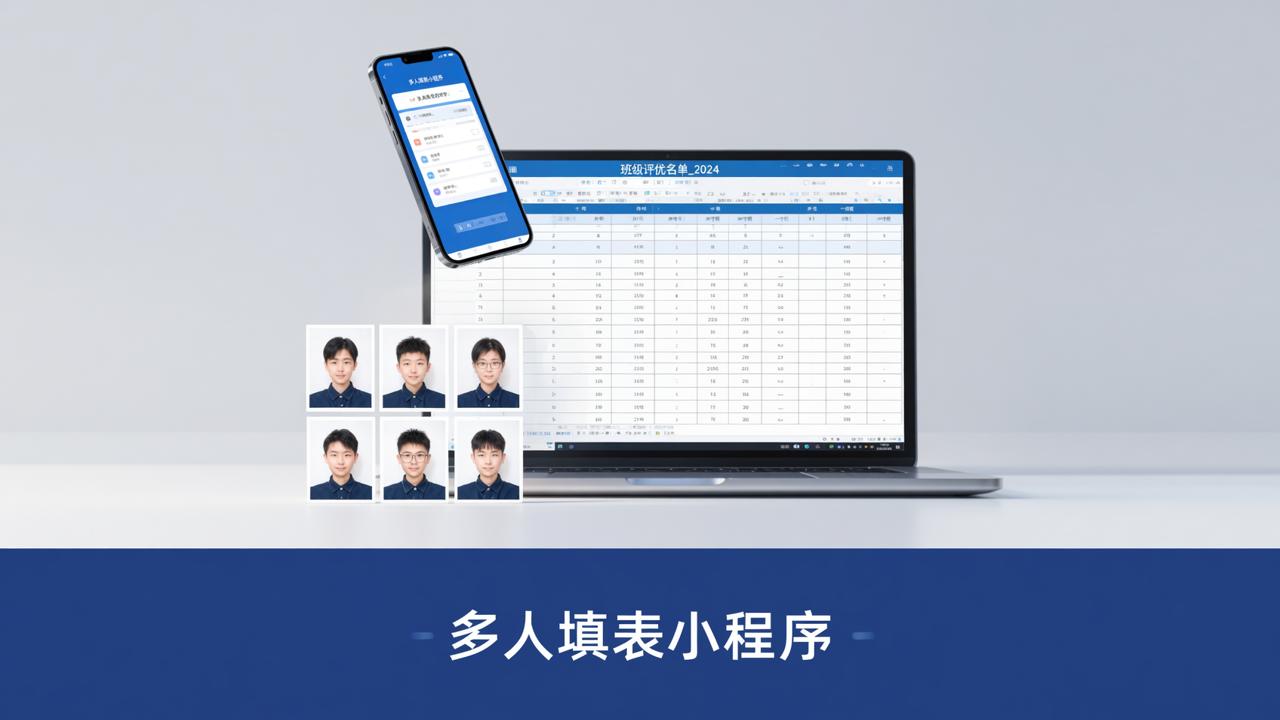 班级评优要收几十张一寸照怎么处理？用多人填表小程序自动匹配姓名和照片，导出Excel表格