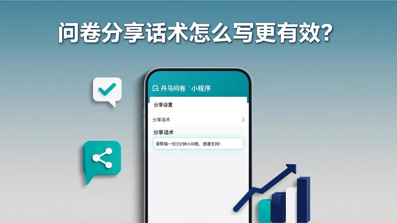 问卷分享话术怎么写更有效？丹马问卷分享设置实操教程（含12个真实场景模板）