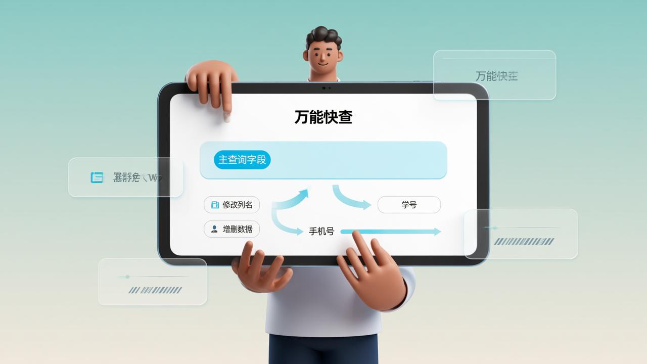 查询条件设错了怎么改？万能快查支持随时重设条件、修改列名、增删数据不重发二维码