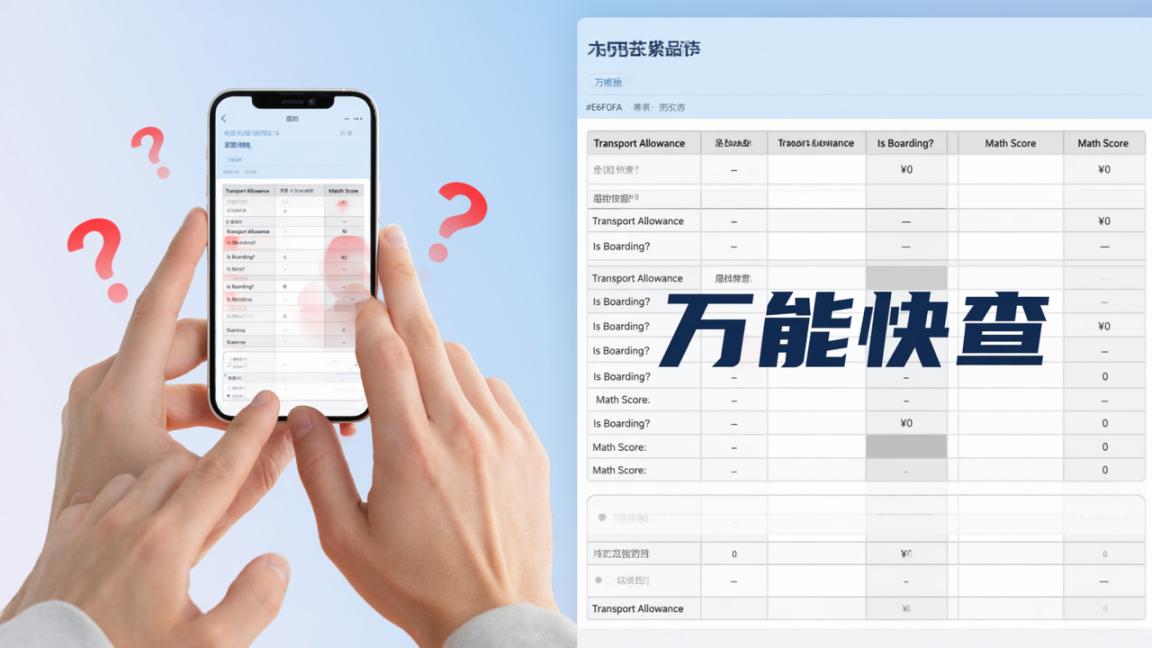 查询数据为空显示什么？万能快查怎么设置0数据和空列显示，避免用户困惑