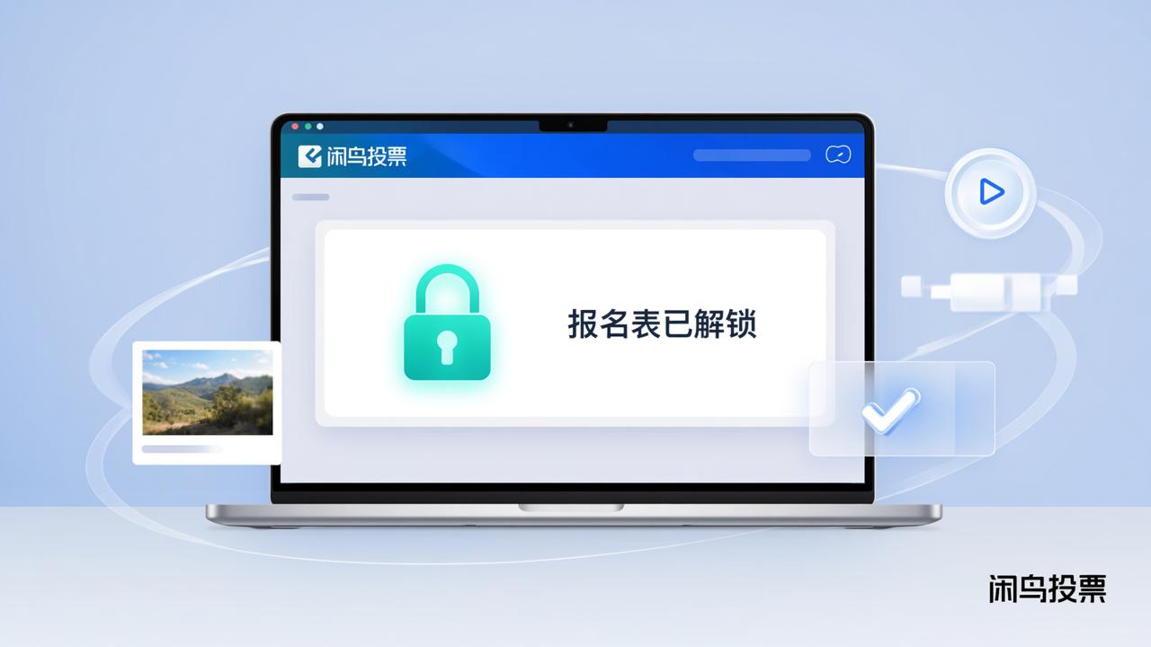 参赛作品报名表锁定了怎么解锁？闲鸟投票管理员如何重置报名表让选手重新上传作品