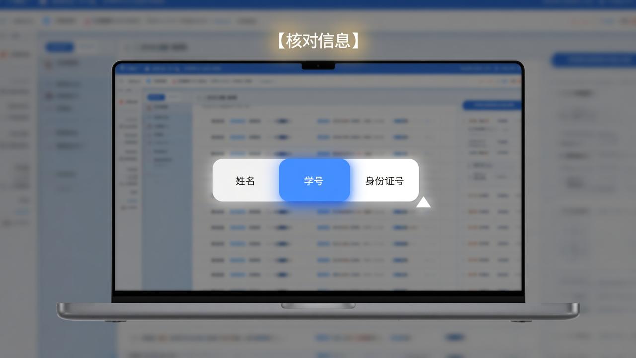 核对表查询方式设错了怎么改？【核对信息】重设查询条件详细教程（含姓名/学号/身份证切换操作）