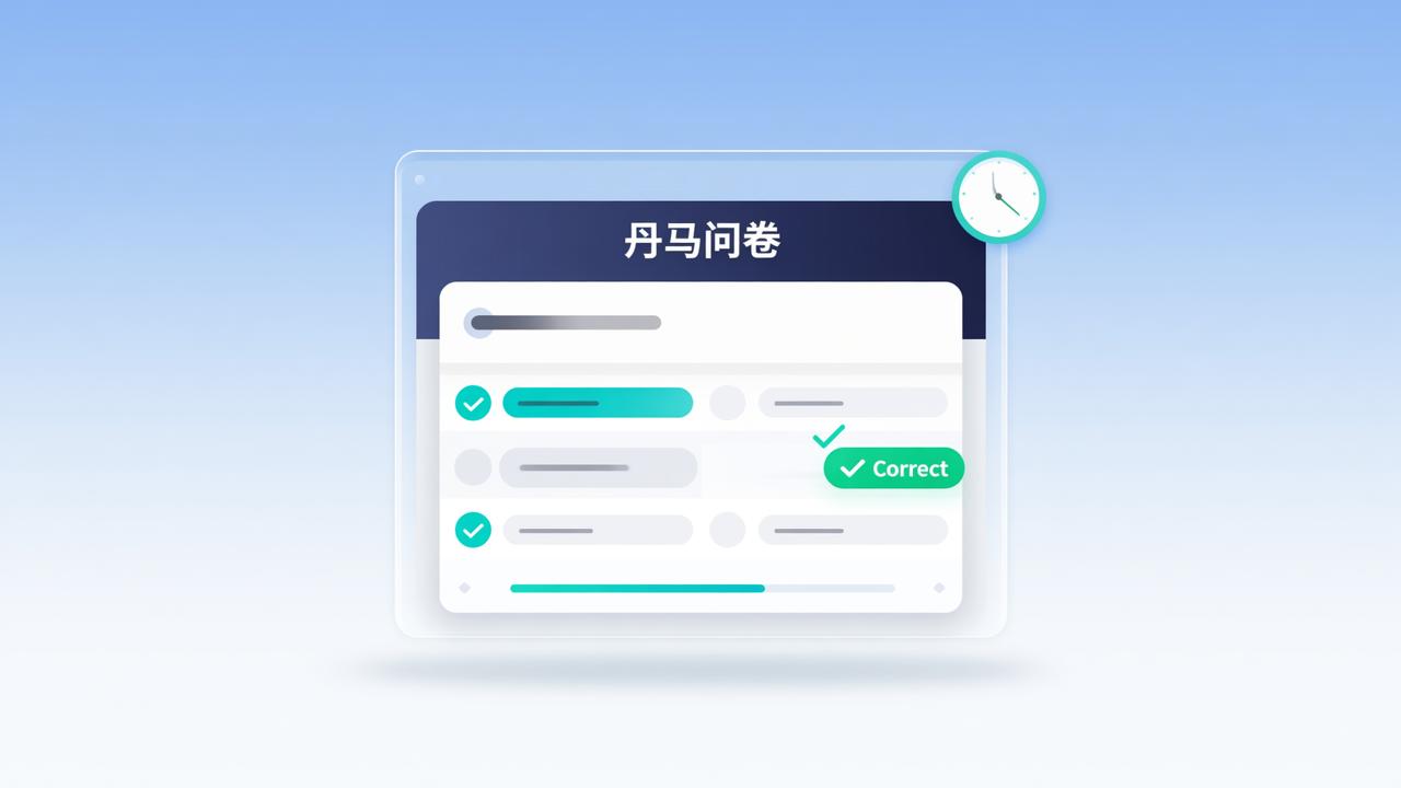 问卷怎么设置标准答案？丹马问卷在线考试自动阅卷操作步骤详解