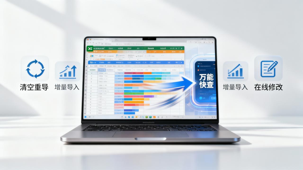 Excel数据怎么重新导入查询系统？万能快查支持清空重导、增量导入和在线修改操作教程