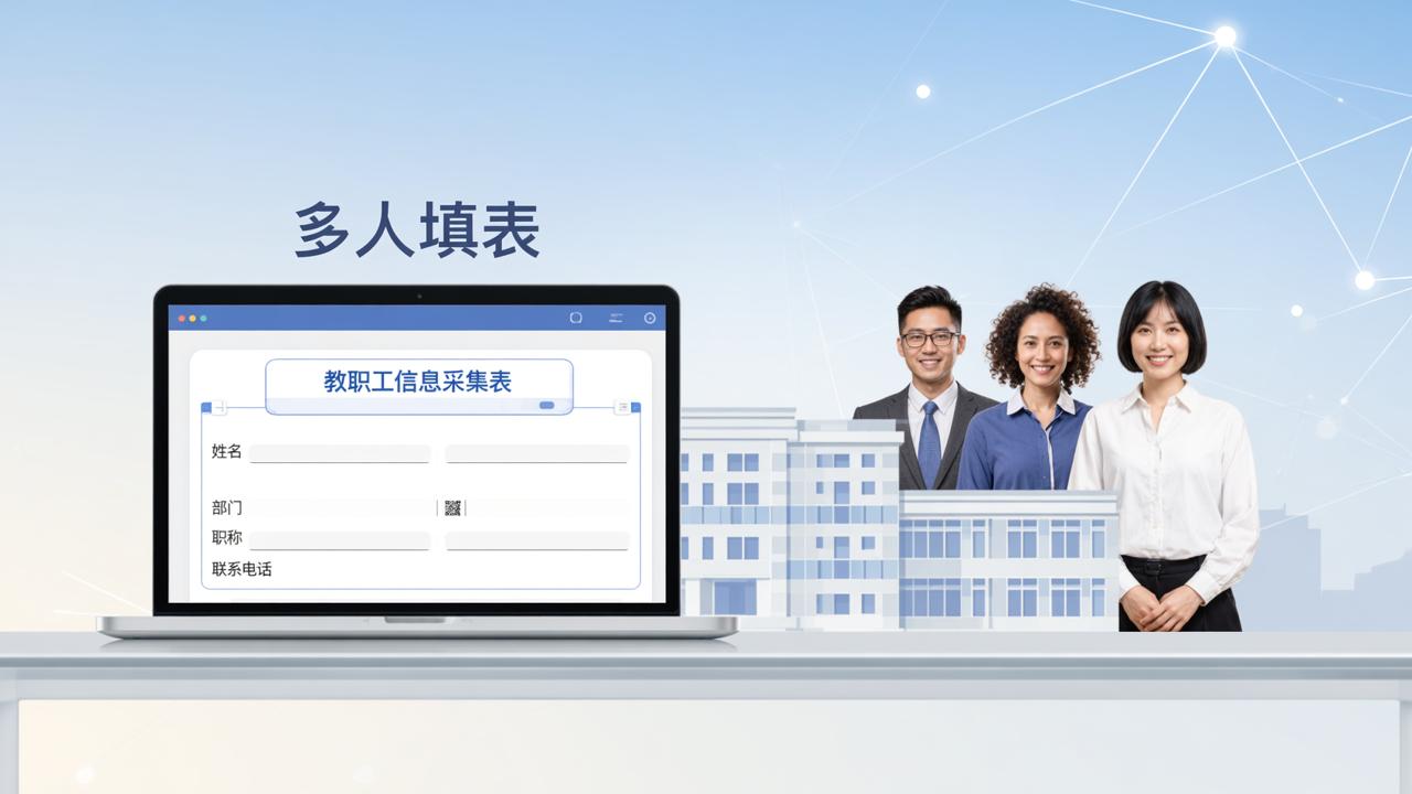 教职工信息采集表怎么做？多人填表微信小程序实操教程，支持扫码填表、实名管理、Excel一键导出