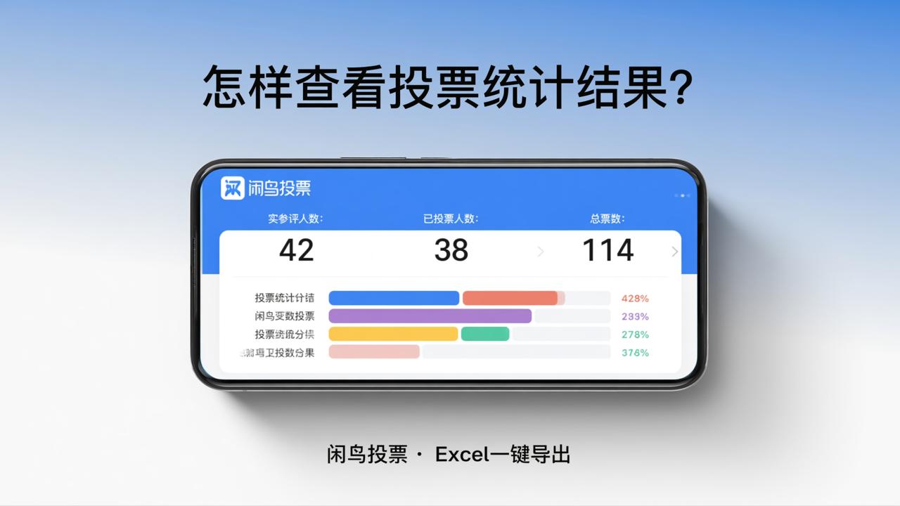 怎样查看投票统计结果？闲鸟投票微信小程序导出Excel数据实操教程